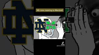 Notre Dame Copeing to Marshall Football