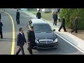 kim jong un’s bodyguards trot beside his limousine when he travels