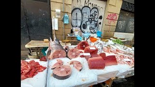 A Walk through the Ancient Open-Air Fish Market in Catania, Sicily