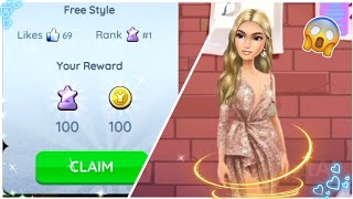 OMG - I won 100 coins!! - Super Stylist Fashion Contest #superstylistgame