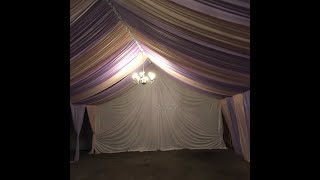 DIY - How To Drape A 20x40 Tent / Cómo Decorar Con Tela Una Carpa De 20x40