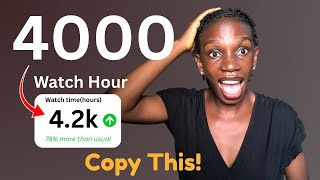 Simple Trick To Get Your 4000 Watch Hour Faster in 3 Days (One Trick Only)