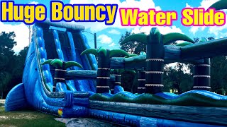 HUGE BOUNCY WATER SLIDE 30+ FEET of Water Slide Huge Bouncy Slide