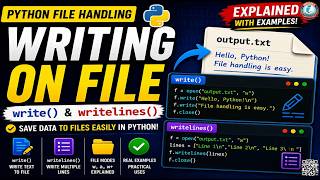Writing to a File in Python | write() & writelines() Explained | File Handling Tutorial