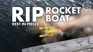 Exploding the Fastest Non RC Rocket Boat with Sugar Rockets