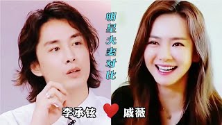 20对明星夫妻颜值对比，陈凯歌老婆真美，张卫健老婆长相甜美