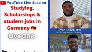 Study in Germany, Student jobs, How to search for scholarships in Germany | YT Live