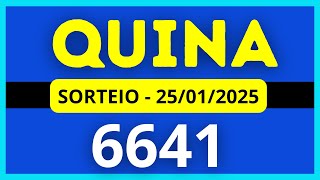 🍀NOVAMENTE NÃO HOUVE GANHADORES | QUINA 25/01/2025, Resultado da QUINA Concurso 6641