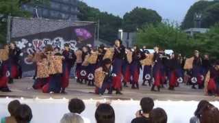 黒崎よさこい祭り２０１３　大賞演舞　山口大学よさこいやっさん！！　架祭