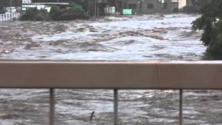 九州北部豪雨 熊本の大雨・水害（白川氾濫の様子）2012年7月12日