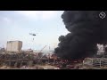 massive fire breaks out at beirut port one month after explosion