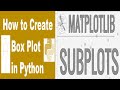 How to make boxplot and subplot using Matplotlib? Lesson 7