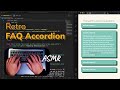 ASMR Programming - Retro FAQ using Bootstrap Accordion, HTML & CSS - No Talking