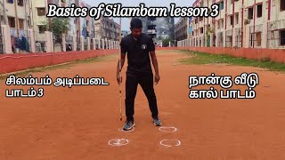 Basics of Silambam lesson 3 | step by step explanation | சிலம்பம் அடிப்படை பாடம் 3