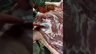 Splitting pork relaxation video 1 #delicious #food #https