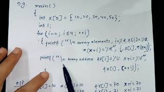 Pointers and one dimensional array