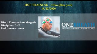 Konstantinos Margetis | DNF Training 110m (50m pool)