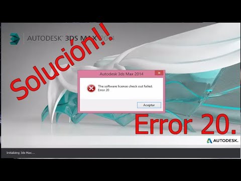 Solución - 3Ds Max "The Software License Check Out Failed. Error 20 ...