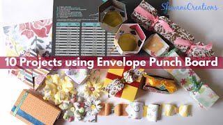 10 Projects using Envelope Punch Board/ Envelope Punch Board Craft Ideas