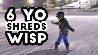 Night Snowboarding at Wisp Resort -- Deep Creek Lake, Maryland