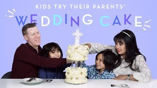 Kids Try Their Parents' Wedding Cake | Kids Try | HiHo Kids