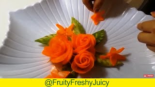 The Art of Vegetable & Fruit Carving - Ideas To Carve Carrot & Cucumber