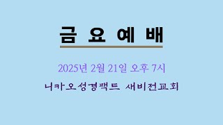 니카오성경팩트 새비전교회  라이브 방송 금요예배 20250221