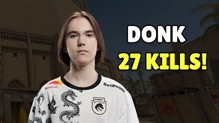 Donk 27 KILLS! (27-15, Mirage) vs Spinx | CS2 POV