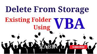 Delete Folder using VBA | VBA code to delete existing folder