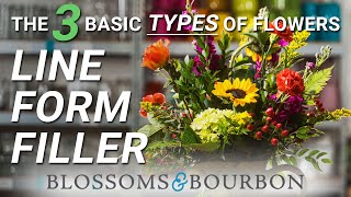 Learn the 3 basic types of flowers and how to use them!  | Episode 27 of Blossoms and Bourbon