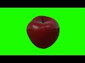 red fresh apple in green screen free stock footage