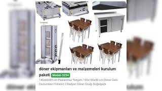 döner malzemeleri ve ekipmanları dükkan kurulum paketleri