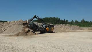 Rubble Master RM 100GO! Dolomite crushing in Latvia.