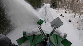 Let's throw some snow! This is how small roads are cleared of snow here in Finland.