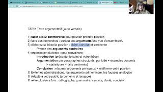 727 Comment écrire un texte argumentatif pour TARIK 🤓