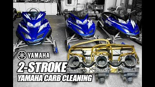 Carb Cleaning on 98 Yamaha SRX 700 2-Stroke Triple - Mikuni Flatside