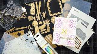 Spellbinders March 2025 Deluxe Caboodle Unboxing! Clear Stamp, Embossing Folder & Stencil Tutorial!