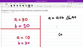 Program 4: Swapping Two Numbers Without Using Third Variable in C