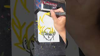 【ASMR】Drawing GOKU(SSJ) in 40 Sec