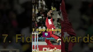 Top 10 Fastest Bowlers🏏 in the World History #shorts #cricket #youtubeshorts #shortvideo