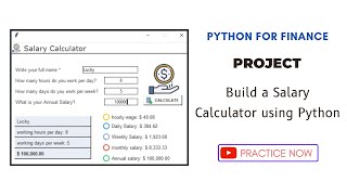 How to build Salary Calculator using python | Python projects and exercises