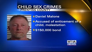 Baldwyn man arrested over charges involving a child