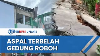 Video Detik-detik Jalan Retak & Terbelah hingga Gedung Roboh seusai Gempa Magnitudo 5,2 di Jayapura