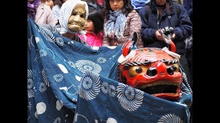 国宝仁科神明宮　式年遷宮祭　奉納神楽　長野県池田町正科竈神社　獅子舞