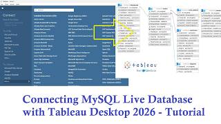 Connecting MySQL Live Database with Tableau Desktop 2026 - Tutorial