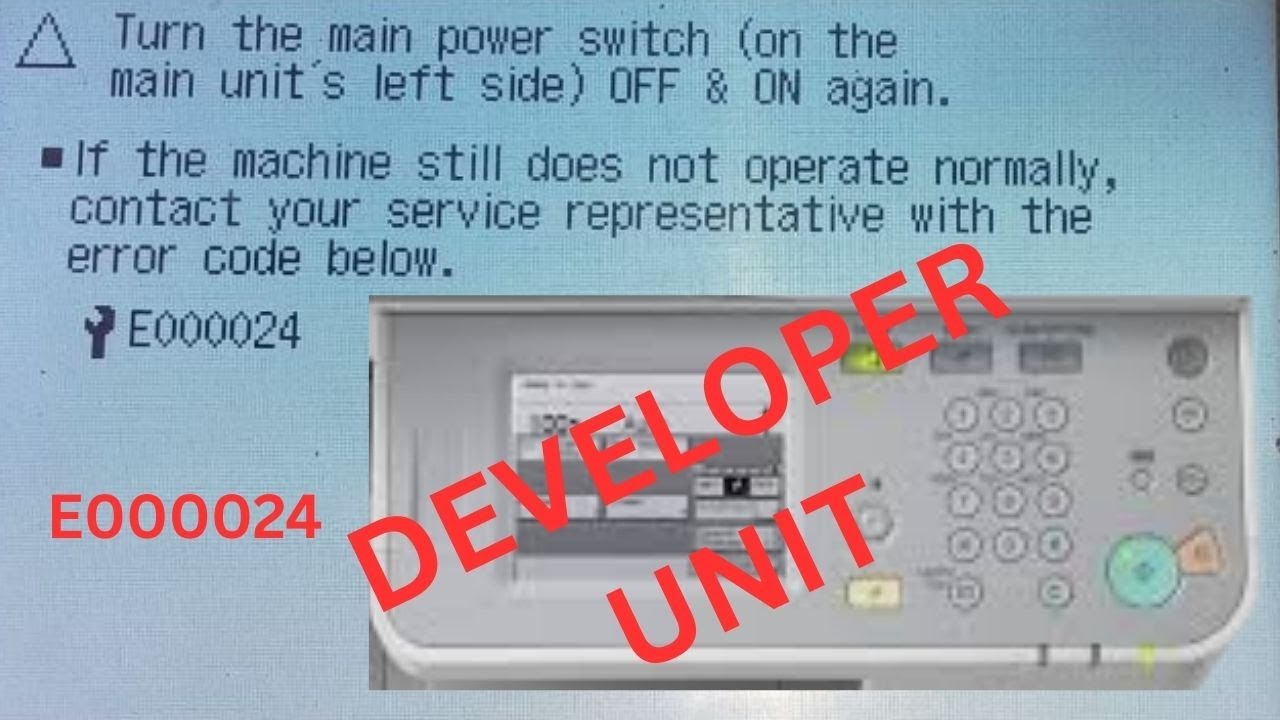 Canon Ir 2520 Copy Machine Error Code Repair E000024 0000 Youtube