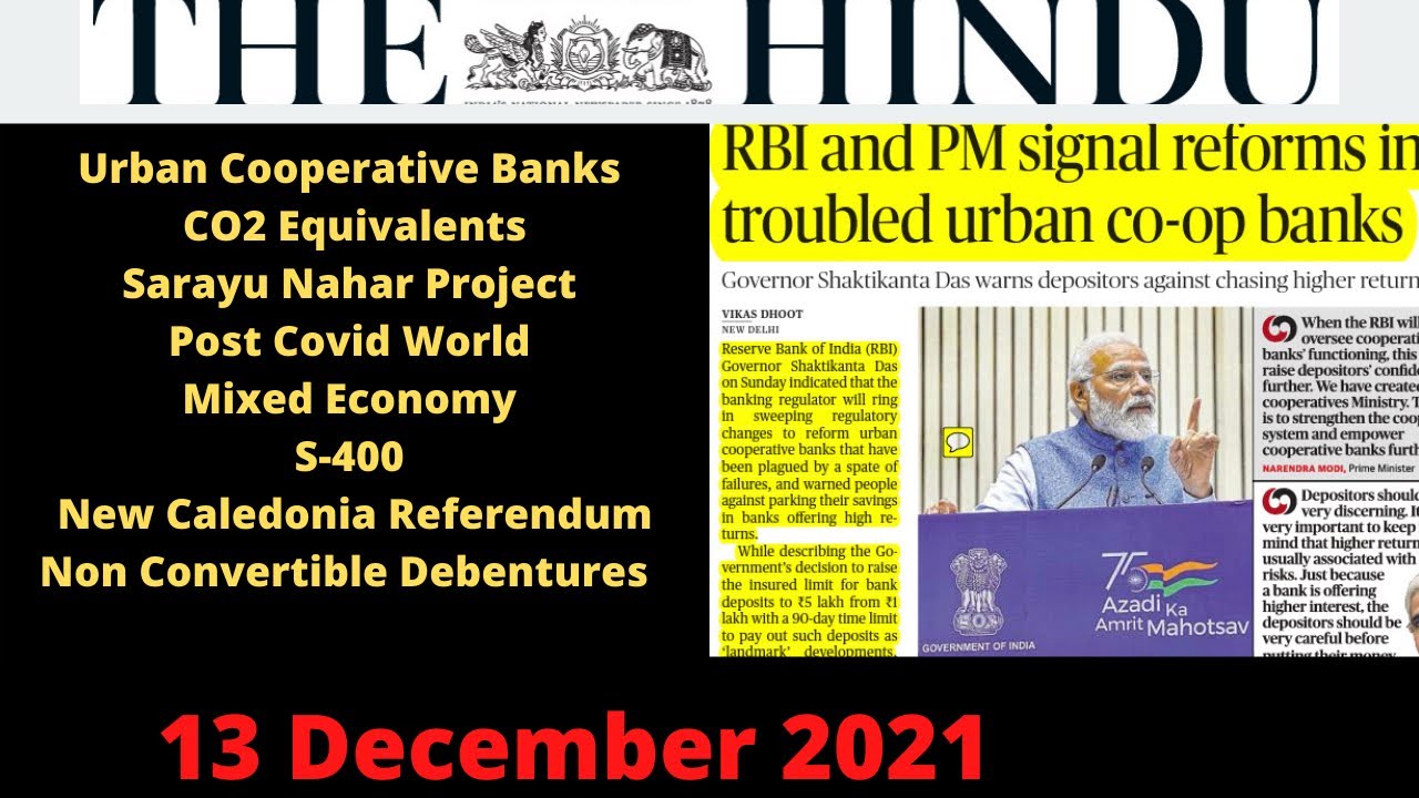 13 December 2021 The Hindu Newspaper Analysis Youtube
