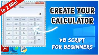 Create Calculator in VB Script with the help simple notepad with in minutes #vbs #computer #tricks