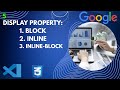 CSS Display Property Explained | Block  Inline  Inline-Block  Web Development Full Guide