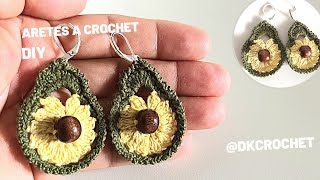 Beautiful IDEA to CROCHET 💚 Avocado EARRINGS to very EASY, ENTREPRENEURSHIP IDEAS.